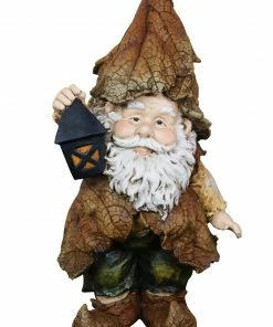 Alpine Rainforest Gnome with Lantern Garden Statue GXT688 - Garden Accessories