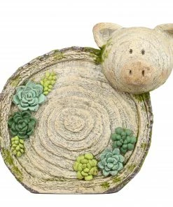 Alpine Moss Pig Statue BEH154HH - Garden Accessories