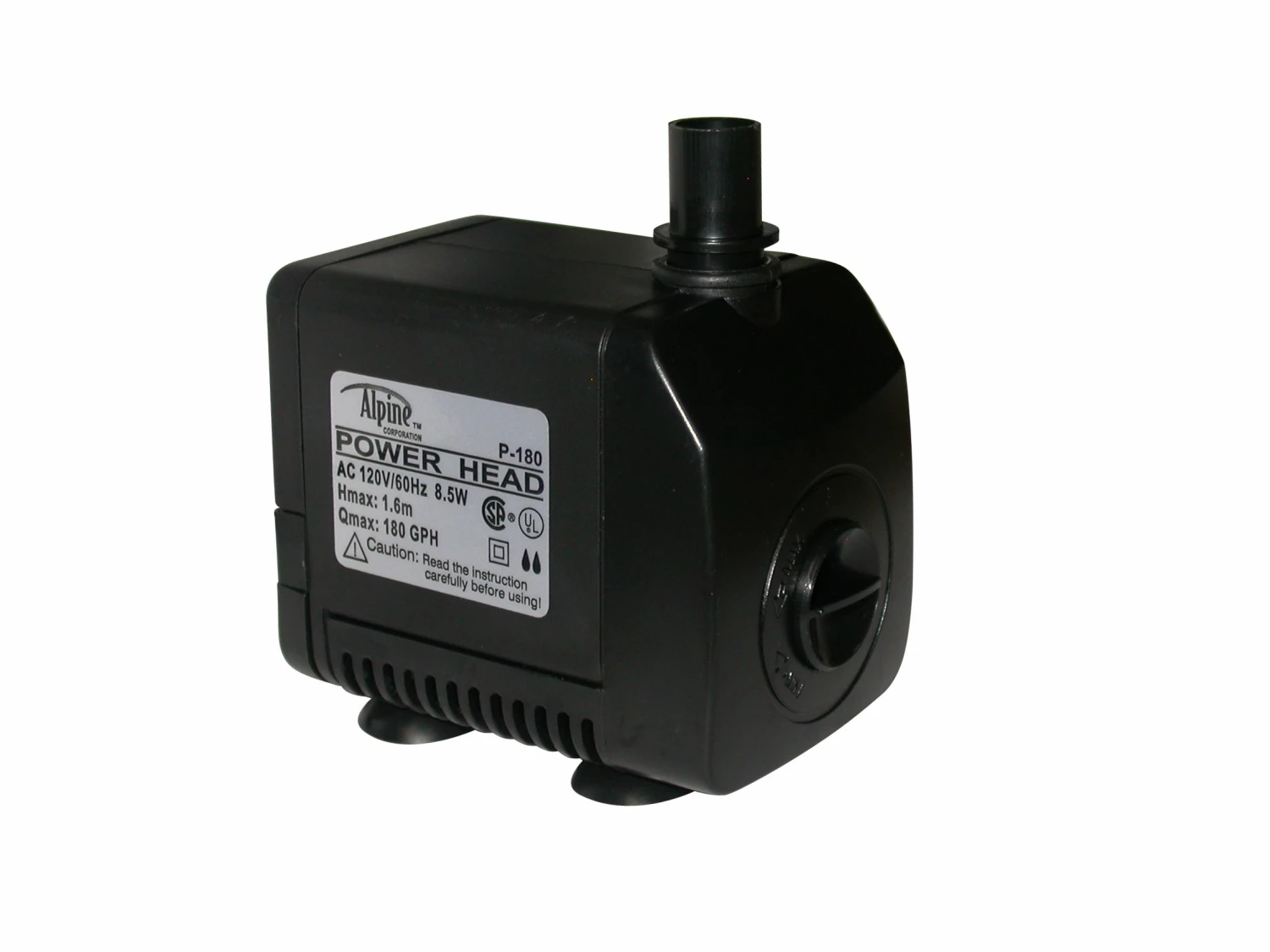 Alpine Power Head Pump 180 GPH / 6 Ft. Cord P180 - Water Features 3 Alpine Power Head Pump 180 GPH / 6 Ft. Cord P180 - Water Features