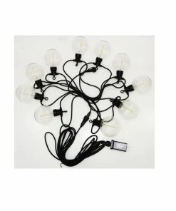 Alpine Outdoor Edison String Party LED Lights, Set of 10 - LUC174T-10 - Lighting, Torches & Firepits