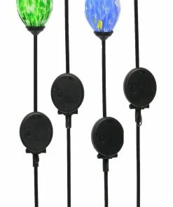 Alpine Assorted Solar Glazed Flower Garden Stake SLL1844A