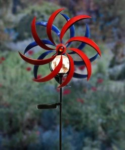 Alpine Solar Blue And Red Windmill - YCC208SLR - Garden Accessories -Alpine Official Shop c1cf1dd58aab961d724e2cc53a91f6d614cb499b 33930081 2