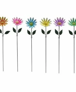 Alpine Daisy Sunshine Flower Stake - LJJ1224A - Garden Accessories