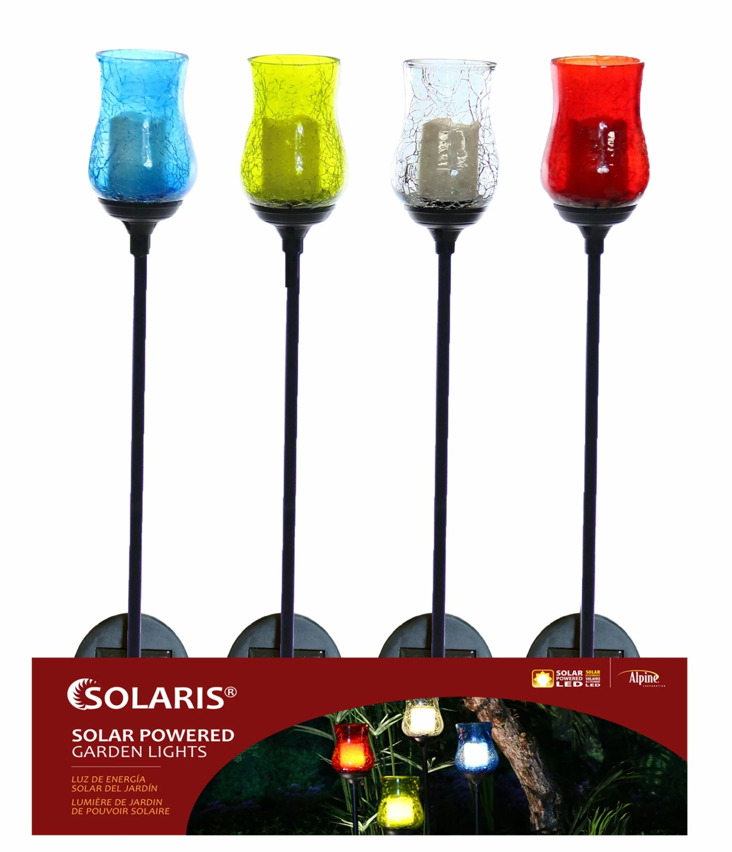 Alpine Assorted Solar Candle Stake with LED Lights YCC161ABB 4 Alpine Assorted Solar Candle Stake with LED Lights YCC161ABB - Image 2