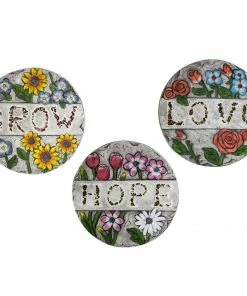 Alpine Floral Garden Stepping Stone Décor - WQA1316ABB - Garden Accessories