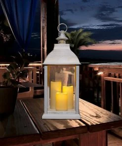 Alpine White Candlelit Lantern - IVY100HH-S - Garden Accessories -Alpine Official Shop c6ce4b54b015161a99cb84ac1c2a98e6da428683 33980208 2