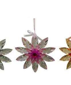 Alpine Assorted Large Daisy Ornament with Ribbon Loop Hanger JPA110A - Garden Accessories