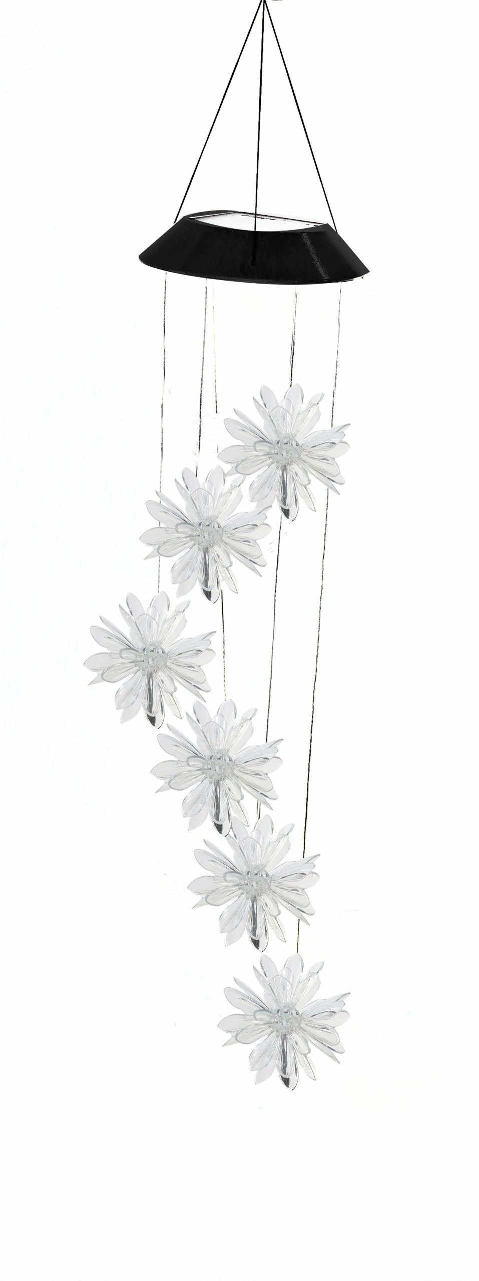 Alpine Solar Flower Mobile with Color-Changing LEDs - QLP840SLR-CC - Garden Statues & Lawn Ornaments 4 Alpine Solar Flower Mobile with Color-Changing LEDs - QLP840SLR-CC - Garden Statues & Lawn Ornaments - Image 2