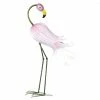 Alpine Pink Hibiscus Flamingo Statue Décor - QEL676HH - Garden Accessories