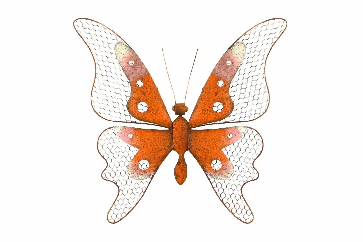 Alpine Metal Orange Butterfly Wall Decor MCC406 2 Alpine Metal Orange Butterfly Wall Decor MCC406
