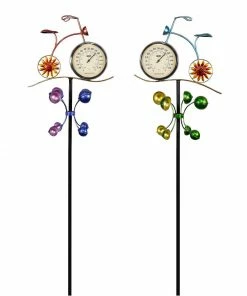 Alpine Garden Stake Themometer Spinner - LJJ968A - Garden Accessories