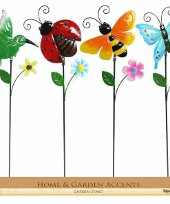 Alpine Assorted Bugs and Hummingbird Pot Stickers QEL252ABB - Garden Accessories