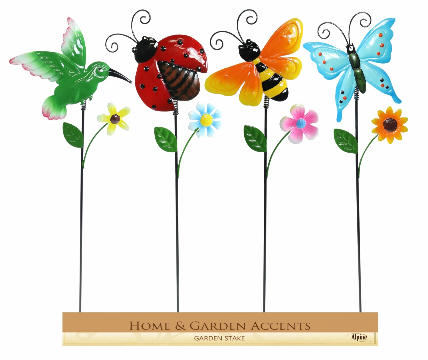 Alpine Assorted Bugs and Hummingbird Pot Stickers QEL252ABB - Garden Accessories 3 Alpine Assorted Bugs and Hummingbird Pot Stickers QEL252ABB - Garden Accessories