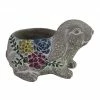 Alpine Gray Floral Rabbit Pot Planter - WGG444HH - Decorative Planters -Alpine Official Shop d33ee6748f98244e68ff59184545e12371754fac 1317150212