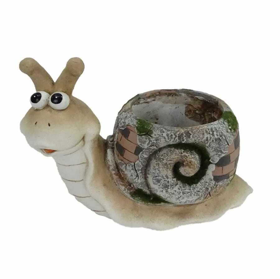 Alpine Light Brown Snail Statue Pot Planter - HEH412 - Decorative Planters 3 Alpine Light Brown Snail Statue Pot Planter - HEH412 - Decorative Planters