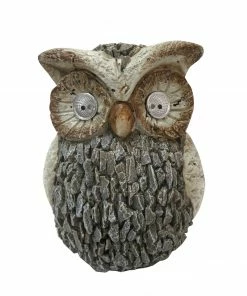 Assorted Alpine Solar Owl Statue with 2 LED Lights QWR674SLR - Bird Houses