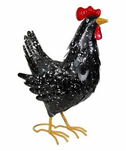 Alpine Black Rooster Tabletop Décor - LAZ286HH - Garden Accessories