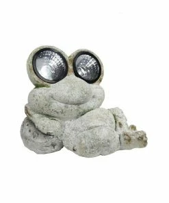 Alpine Solar Frog Statue - QWR928SLR - Lighting, Torches & Firepits