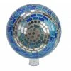 Alpine 10" Mosaic Swirling Blue & Silver Glass Gazing Globe - HMD126 - Garden Accessories -Alpine Official Shop e05dbc63702d025504ff314c54e44442ad257474 1317150107