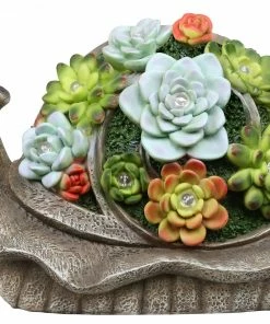 Assorted Alpine Solar Polyresin Snail with Flower SLL1880SLR