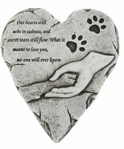 Alpine Paw in Hand Pet Memorial Stepping Stone Assorted - KGD436BB - Garden Accessories