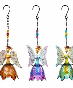 Alpine Assorted Solar Hanging Fairy with LED Light LJJ936A