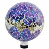 Alpine Mosaic Glass Purple Globe HGY296 - Garden Accessories