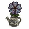 Alpine Glittered White Flower Watering Can 'Welcome' Statue - WQA1406HH - Garden Accessories