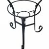 Alpine Black Gazing Globe Metal Stand GRS492 - Garden Accessories