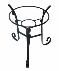 Alpine Black Gazing Globe Metal Stand GRS492 - Garden Accessories