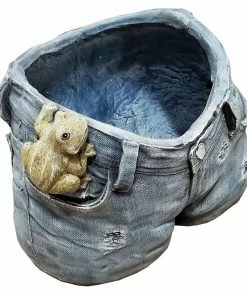 Alpine Denim Jeans Flower Planter - WIV104 - Garden Accessories
